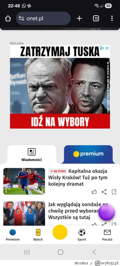 MrsMsx - #polityka #wybory
Gówna onetu xD  a podobno było tylko o Nawrockim