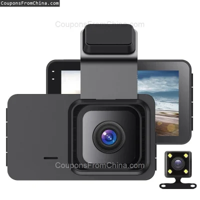 n____S - ❗ 3 inch Front Rear Dual-Lens 1080P Dash Cam
〽️ Cena: 24.99 USD (dotąd najni...