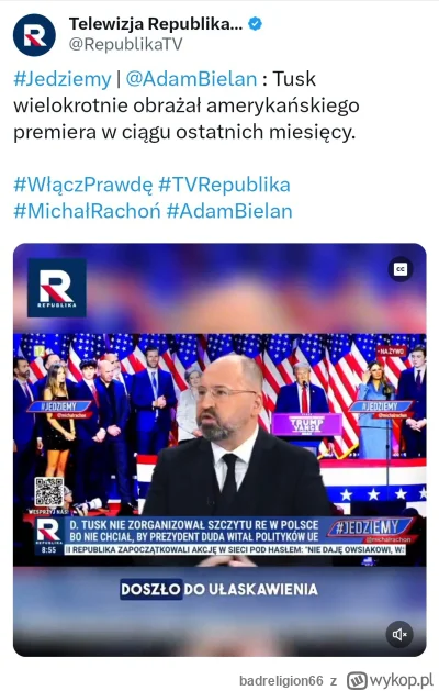 badreligion66 - #polityka Tuska to już totalnie pogięło, premiera USA też obrażał.
