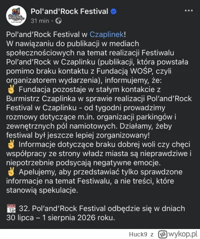 Huck9 - Sam wood też już zdementował, z drugiej strony prezydent Włocławka mocno podk...