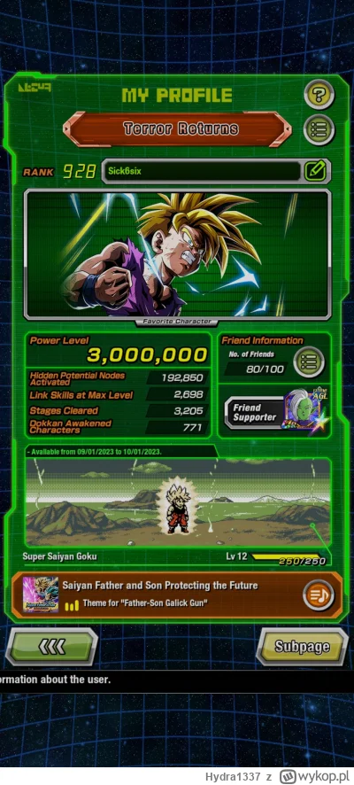 Hydra1337 - I myk, 3kk osiągnięte ( ͡º ͜ʖ͡º)
#dokkanbattle