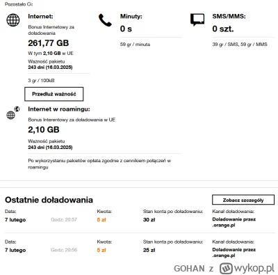 GOHAN - @potrzebnablacklista: Kupujesz starter za 5 zł, doładowujesz przez internet 6...
