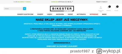 prosto1987 - Sklep Bikester.pl zamyka działalność gospodarcza. 

#rower