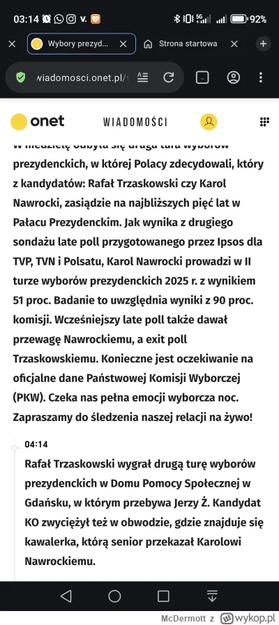 McDermott - Widzę Onet bezstronny jak zwykle ( ͡° ͜ʖ ͡°)