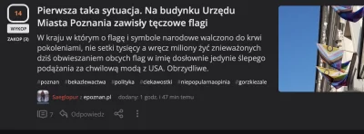 RzeczowyKomentator - Ale ich piecze. @Saeglopur ubolewa, że w Poznaniu nie wiszą Rosy...