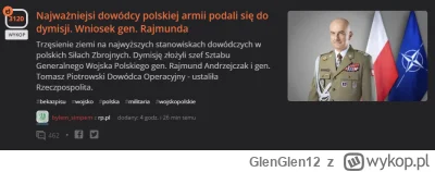 GlenGlen12 - Widzę, że partyjne stołki w wojsku nadane z polecenia PO w latach 2007-2...