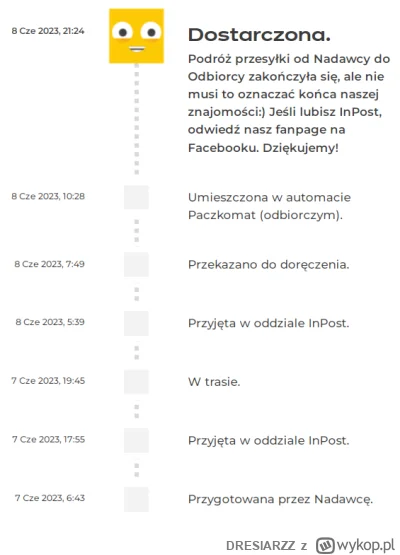 DRESIARZZ - >czy inpost dostarcza paczki w soboty do paczkomatu w małych miastach?

@...