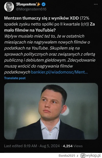 B.....5 - Można się rozejść.
#pieniadze #inwestycje #mentzen #gielda #youtube #polity...