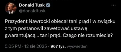 GangKobry - Tusk cwano zagrał, celowo powiazali zamrożenie cen prądu do końca roku z ...