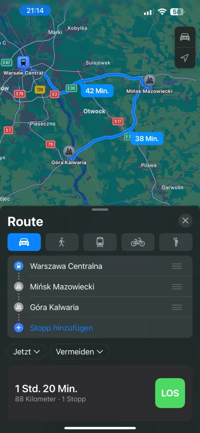 johny-kowalski - @kyosti jak masz ios to polecam mapy appla, tam są km