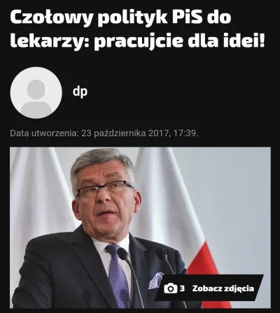 Zamroczony - @Lekarz_7k Na medycynę idzie się dla idei a nie pieniędzy ( ͡º ͜ʖ͡º)