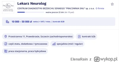 ElenaRain - Widełki wynagrodzenia dobrze dowalone. Wiecie może jak neurolog pracuje h...