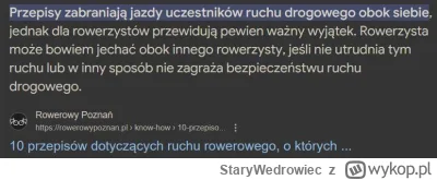 StaryWedrowiec - >Taka jazda jest oczywiście nieprzepisowa, ponieważ nie można jechać...