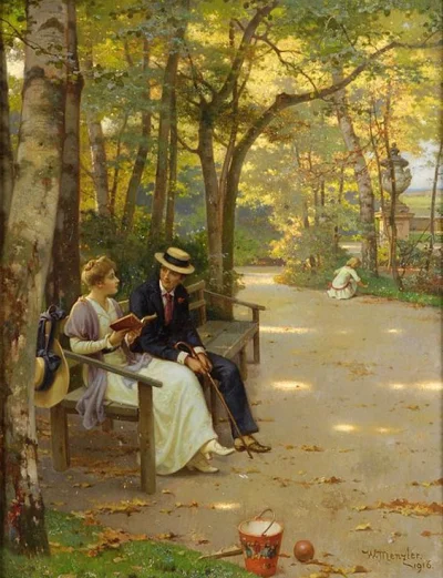 Bobito - #obrazy #sztuka #malarstwo #art

Rozmowa w parku (1916). Wilhelm Menzler
