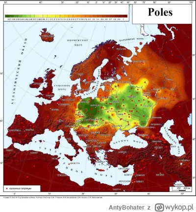AntyBohater - Mapa bliskości genetycznej względem Polaków. Jesteśmy braćmi z Ruskimi ...