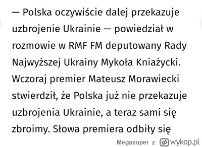 Megasuper - Morawiecki jak zwykle kłamie #ukraina