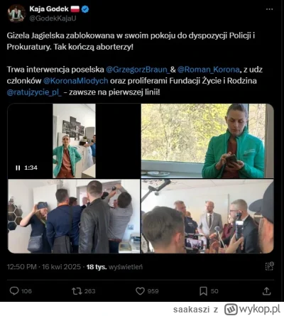 saakaszi - Kaja Godek I Grzegorz Braun wtargnęli do szpitala w Oleśnicy i uwięzili le...