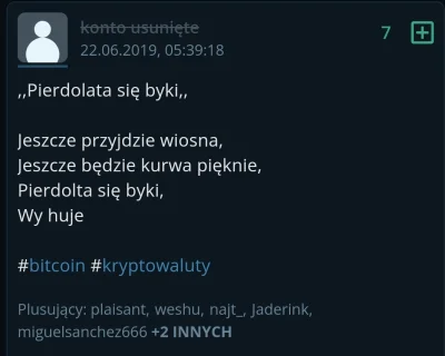 d.....o - Wiosna już za niedługo ( ͡° ͜ʖ ͡°)

#bitcoin 
#kryptowaluty