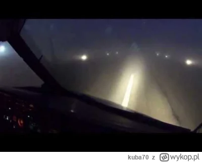kuba70 - Tu dla porównania lądowanie na starym pasie z dużo słabszym oświetleniem i I...