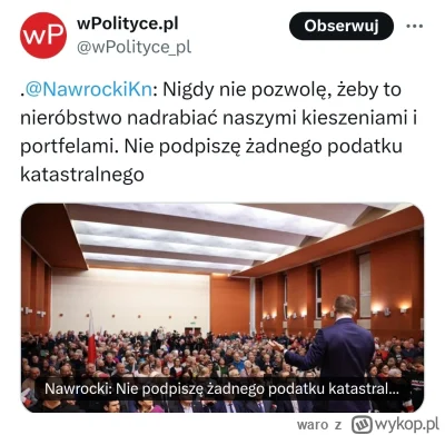 waro - Cóż za wspaniałomyślna postawa. Aż się wzruszyłem. 

#nieruchomosci #polityka