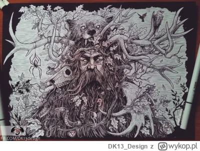 DK13_Design - Leszy. Jeden z kilku wykonanych przeze mnie. Ten był rysowany cienkopis...