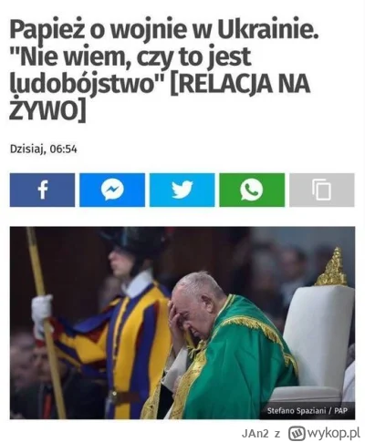 JAn2 - Franciszek był pytany przez argentyński dziennik La Nacion o rosyjskie zbrodni...