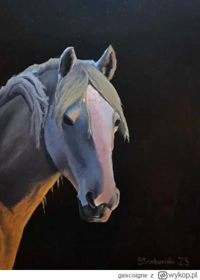 gascoigne - Prosto ze sztalugi wjeżdża taki oto konik. Czy właściwie jego portret.
"S...