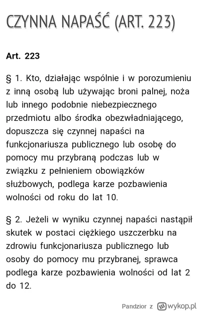 Pandzior - @mecenassrenas teraz nawet jak cywil pomaga służba, jest chroniony jak fun...