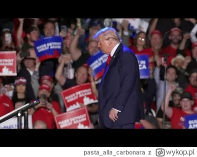 pastaallacarbonara - Trump na wiecu w Detroit. 16minut spaceru bez słowa. The fuck.
...