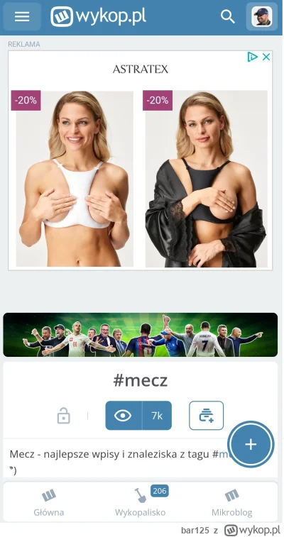 bar125 - Fajne te reklamy na wykopie
#mecz