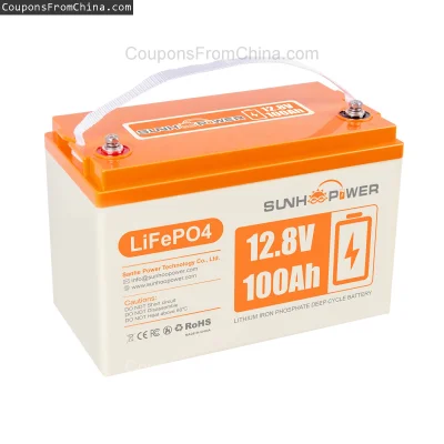 n____S - ❗ SUNHOOPOWER 12V 100Ah LiFePO4 1280Wh 100A [EU]
〽️ Cena: 265.00 USD (dotąd ...