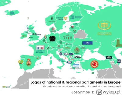 JoeShmoe - Logo poszczególnych parlamentów europejskich. #ciekawostki #mapporn #polit...