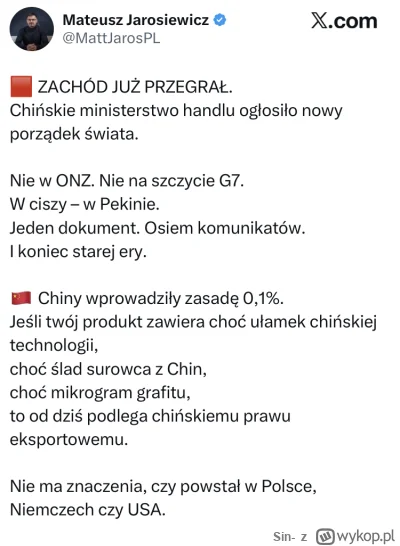 Sin- - Na X jest masa ruskich botów ale te chińskie onuce, to widzę dopiero od niedaw...