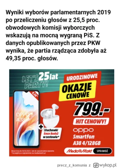 preczzkomunia - @baronio: Tak było 4 lata temu (z 25% mieli większość konstytucyjną)