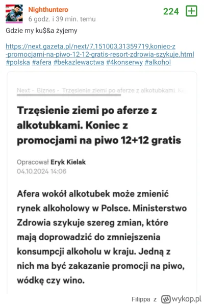 Filippa - Gdzie żyjemy? W kraju zniewolonym trucizną i pełnym alkoholików.

Całkowite...