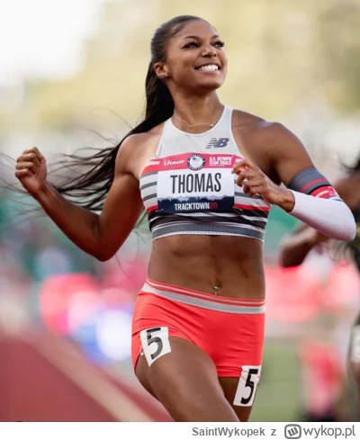 SaintWykopek - Gabrielle Thomas - zdobyła trzy złote medale w lekkoatletyce w Paryżu,...