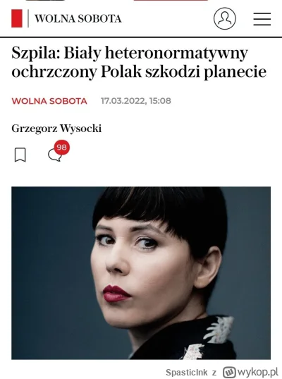 SpasticInk - @bacaa90: te artykuły nagminnie szkalujące facetów to pół biedy, ale co ...