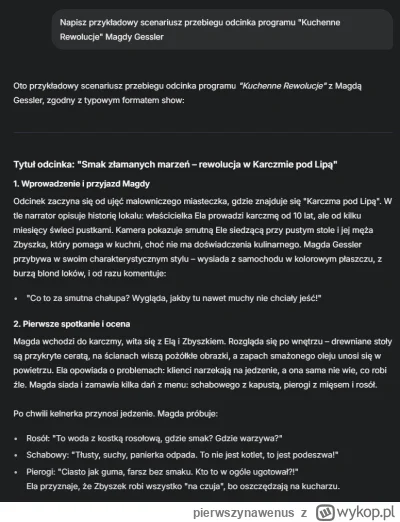 pierwszynawenus - Jednak #grok stworzył duużo lepszy scenariusz odcinka Kuchennych Re...