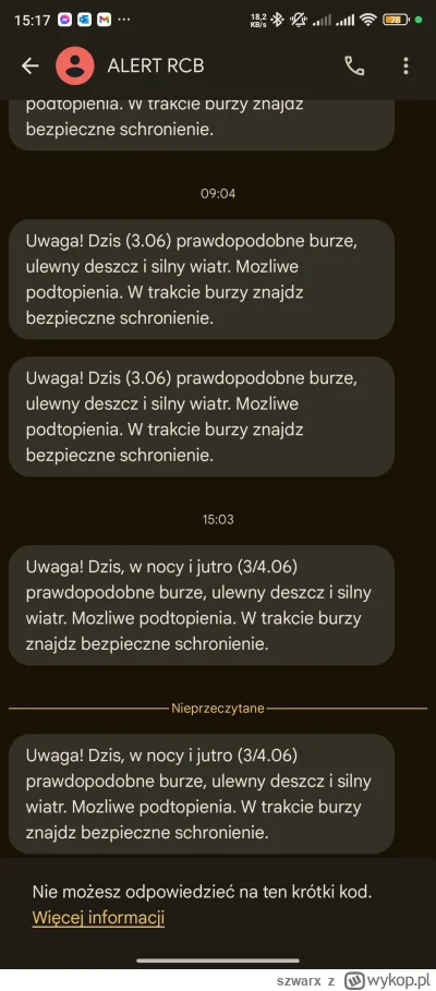 szwarx - Super, moze jeszcze z 10 razy to wyślą dziś ? Da sie to jakoś zablokować? #a...