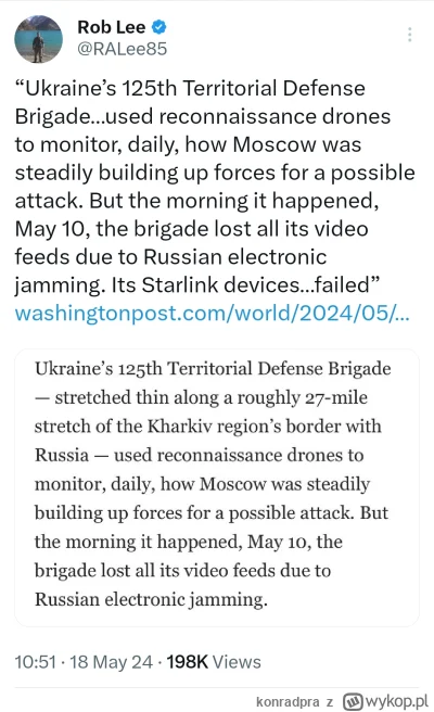 konradpra - #ukraina #wojna #rosja 

Starlink, GPS, zakłócanie dronów... 

Ukraińska ...