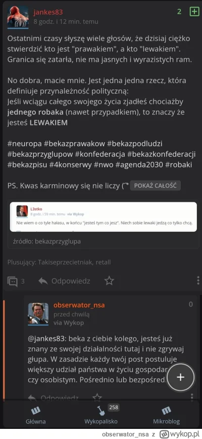 obserwator_nsa - NeuroPejski wyznawca w standardowy dla siebie sposób stawia chochoła...