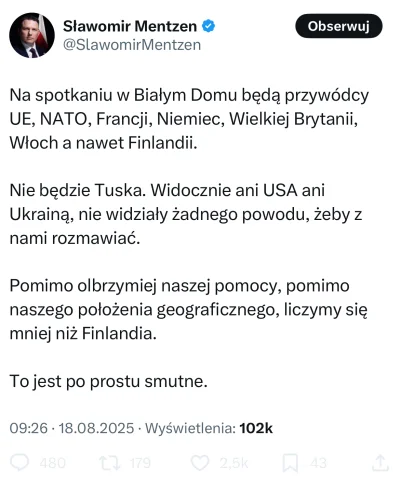 HossaEssaMelissa - #polityka

TO NIE NASZA WOJNA no chyba, że TUSKA nie ma na rozmowa...