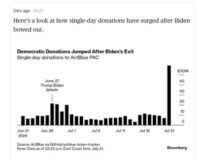xiv7 - Wpłaty pieniędzy na Demokratów po rezygnacji Bidena ruszyły w ku*we
#usa #bide...