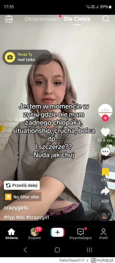 ViaticPapa2137 - Myślicie, że ten tiktok jest dla beki czy tak na poważnie?
#przegryw...