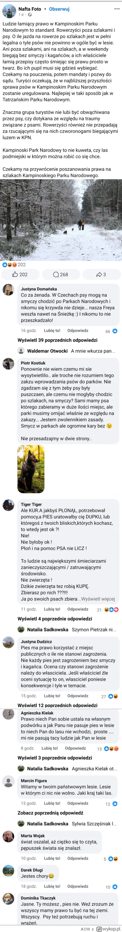 A330 - Ktoś miał czelność zwrócić uwagę, że parki narodowe to nie jest publiczna toal...