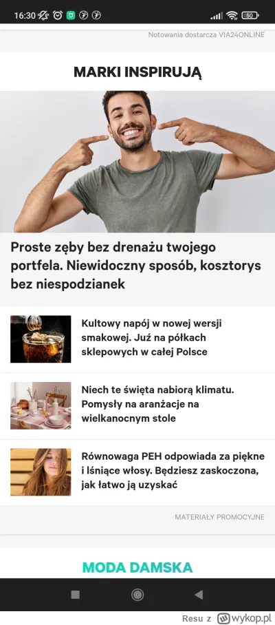 Resu - A dziś reklama na głównej stronie gazeta.pl.