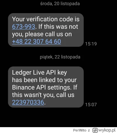 PerWito - Najpierw 20 listopada dostalem takiego smsa, a później dziś dostaje coś led...