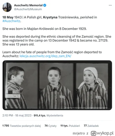 mrjetro - Auschwitz Memorial na Twitterze.