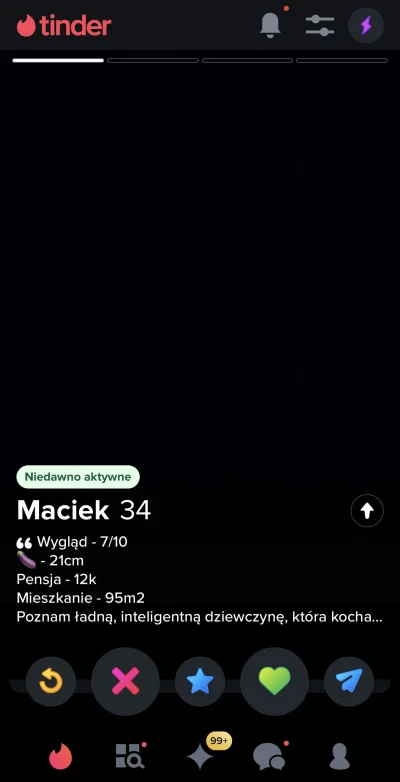 PpxSQ - ostatnio był tu temat idealnego opisu na #tinder liczą się konkrety