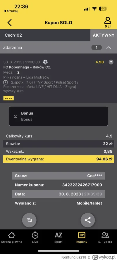 Konfuncjusz18 - Zawsze miałem łeb do interesów #mecz